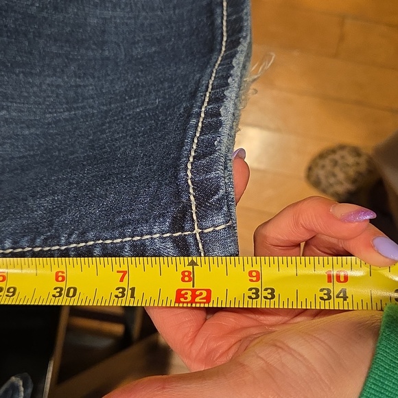 Women's Blue Jeans with Gold Accents - Picture 8 of 10